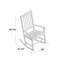 Chaise berçante d'extérieur en bois massif Abasi