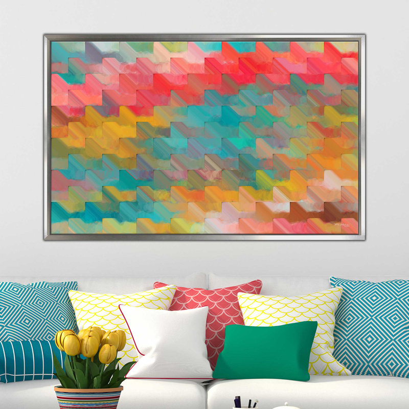 «Perfect», reproduction d'impression sur toile encadrée, H 27,5 po x l 43,5 po x P 2 po, Cadre flottant argent