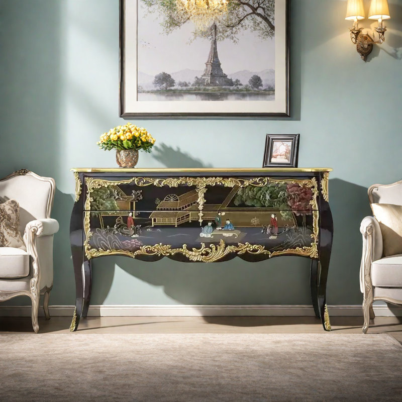 Console rustique avec tiroirs