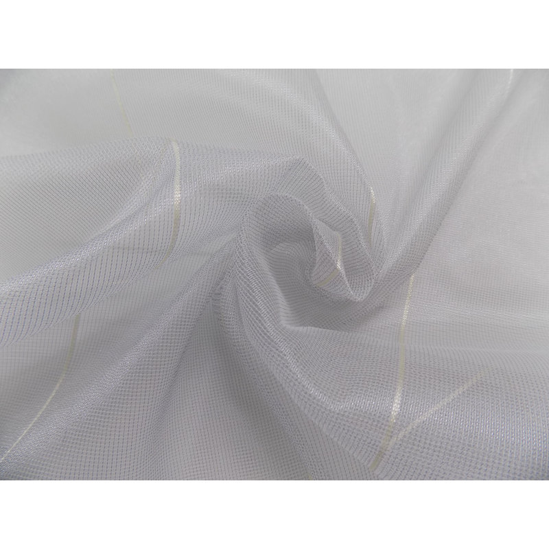 Merlee Semi Sheer Single Curtain Panel, Silver/Beige, 120cm H x 450cm W