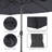 11 PCS Patio Wicker Dining Set with Double-Sided Outdoor Umbrella 8 Stackable Chairs-1045648926-1045648919