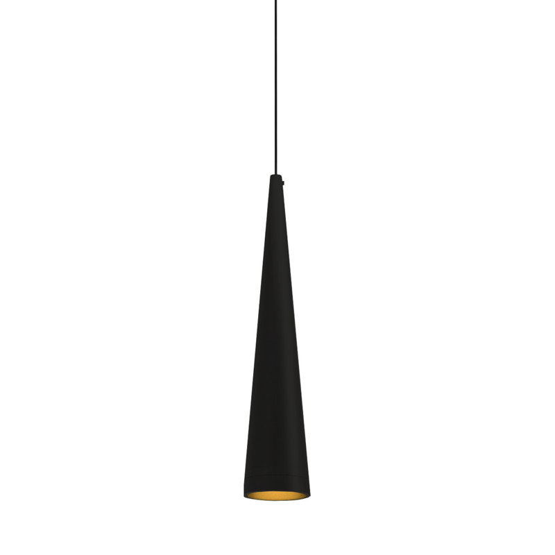 1 - Light Cone LED Pendant, Matte Black