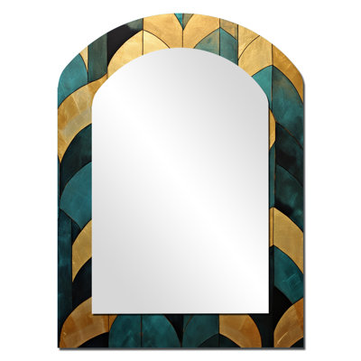 Golden Arches V - Large Arched Wall Mirror On Metal