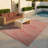 Garbielle Striped Sand Maroon Salmon Indoor Outdoor Area Rug-504599829
