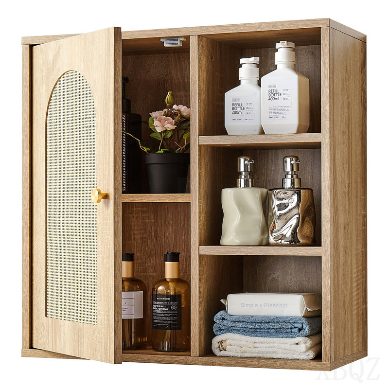 Bathroom Wall Cabinet Over Toilet Storage Medicine Cabinet Door & Shelves