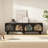Walnut TV Stand with Solid Wood Legs