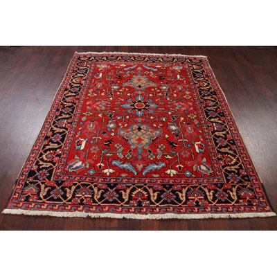 One-of-a-Kind 5' X 6'3" Wool Area Rug in Red