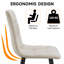 Linen Upholstered Dining Chairs with High Back and Metal Legs-1172011190-1172011187