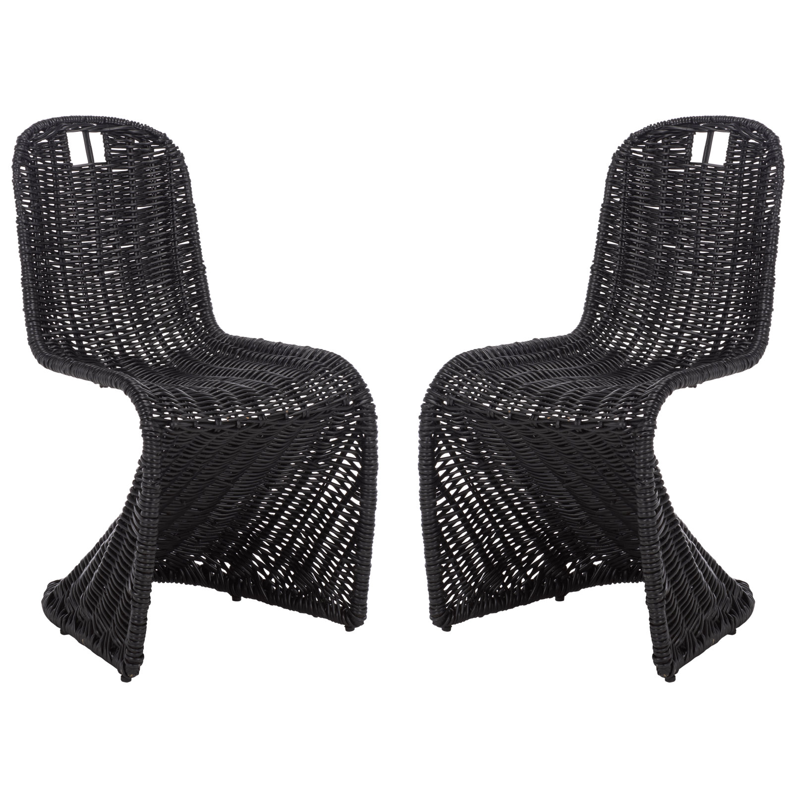 Ziaa Patio Side Chair, Black