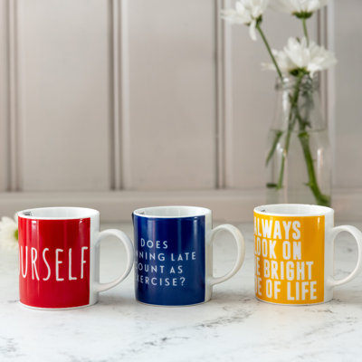 KitchenCraft 80ml Porcelain "Espresso Yourself" Espresso Cups
