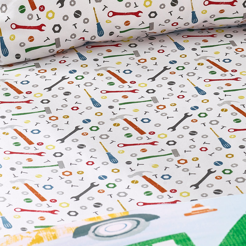 Digger Dreams Fitted Sheet, Toddler (7')