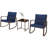Kinzie Wicker 3 Piece Outdoor Rocking Chairs set, Patio Bistro Set with Cushions and Coffee Table-310207214-316203877