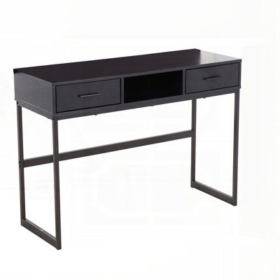 Contemporary Console Table with Engineered Wood Top and Two Drawers