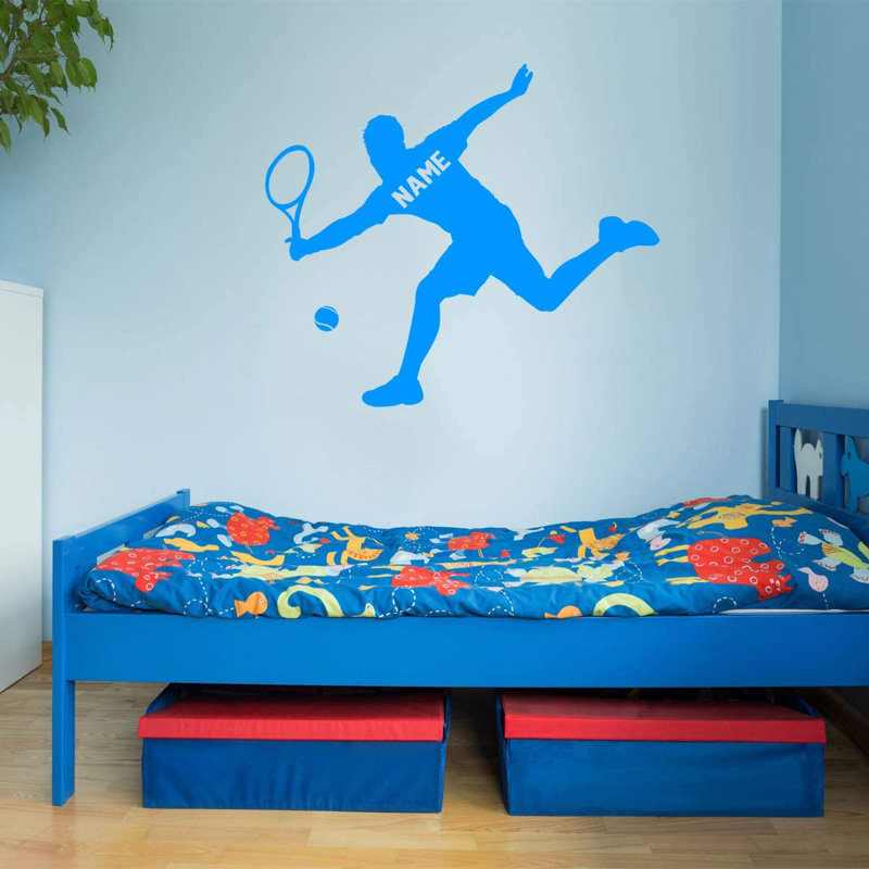 Adhésif décoratif tennis, H 13 po x l 15 po, Oui, Bleu ciel
