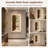 Light Coffee LED Wall Decor with Hydroponic Vase, Rabbit Accent, and Layered Botanical Design