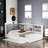 Lordina Bed with Upholstered Storage Headboard, Side Shelves and A Rotating Board-1065598211