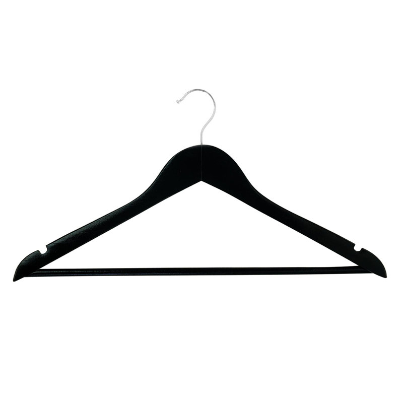 Wooden Clothes Hanger, Black