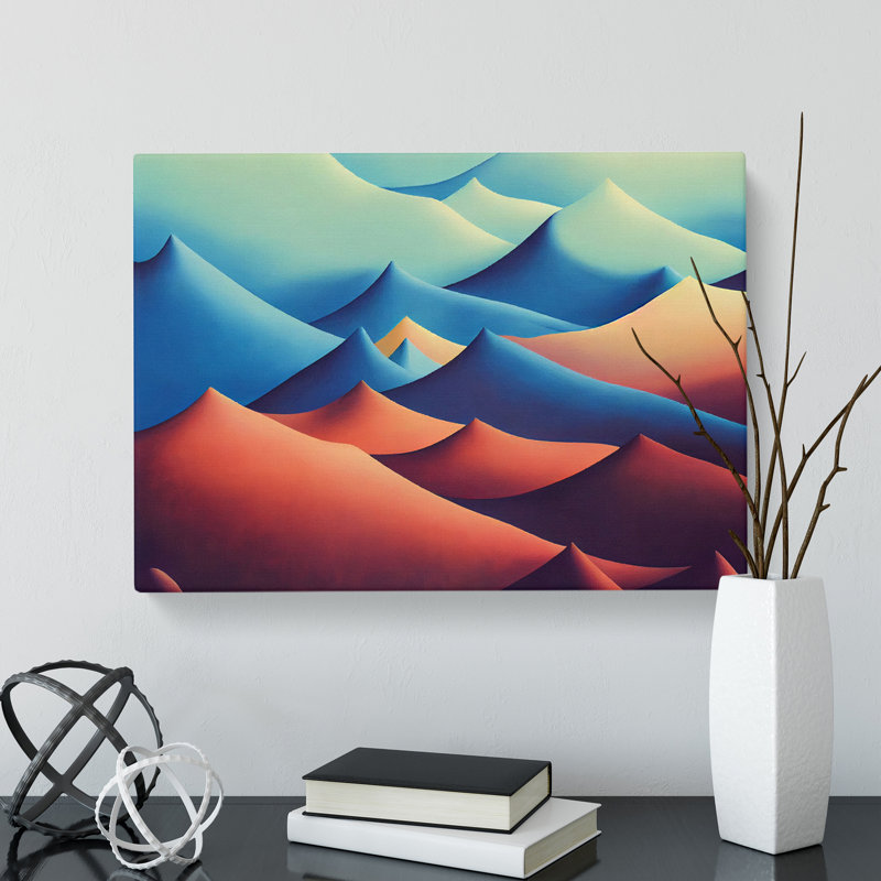Hopeful Abstract Mountains - Wrapped Canvas, 35cm H x 50cm W x 3cm D