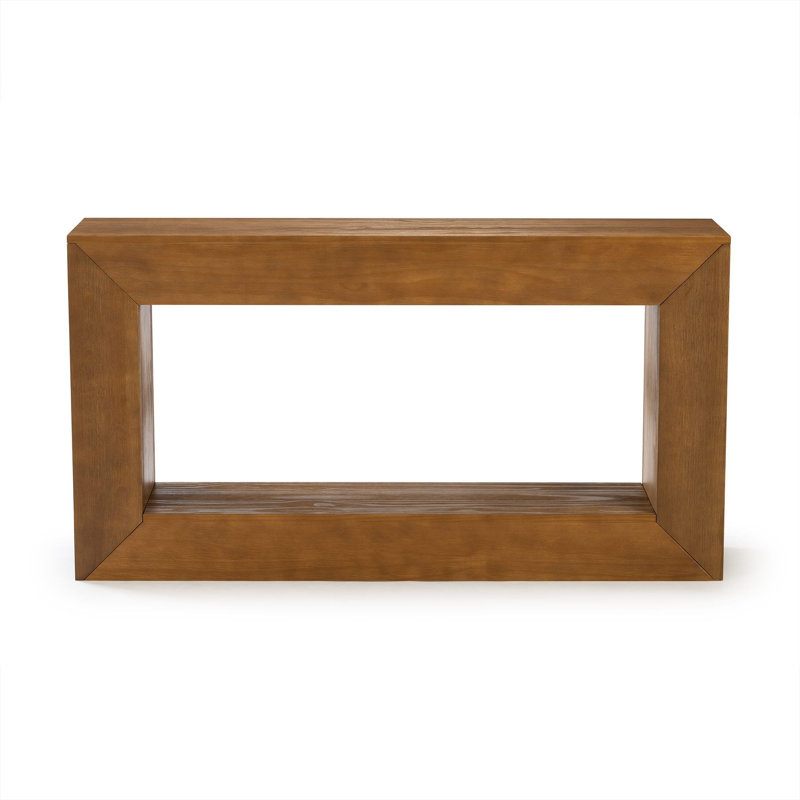Grande Console Table w/ Bottom Shelf, Pecan Wirebrush, Pecan Wirebrush