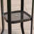 3 Pieces Patio Bar Set with Square Bar Table and 2 Textilene Swivel Bar Chairs