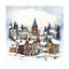 «Seasonal Christmas Town» sur toile-1182567360