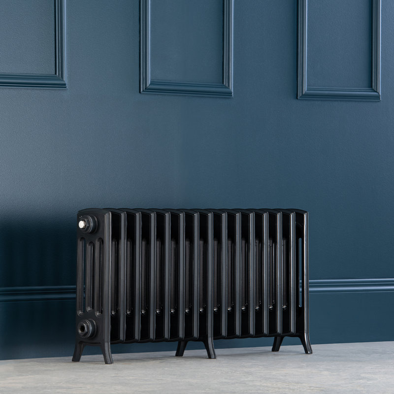 Horizontal Traditional Colosseum Radiator, Grey, 450cm