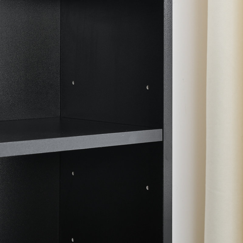 8-Tier Media Tower Rack, CD DVD Slim Storage Cabinet With Adjustable Shelves, Tall Narrow Bookcase Display Bookshelf