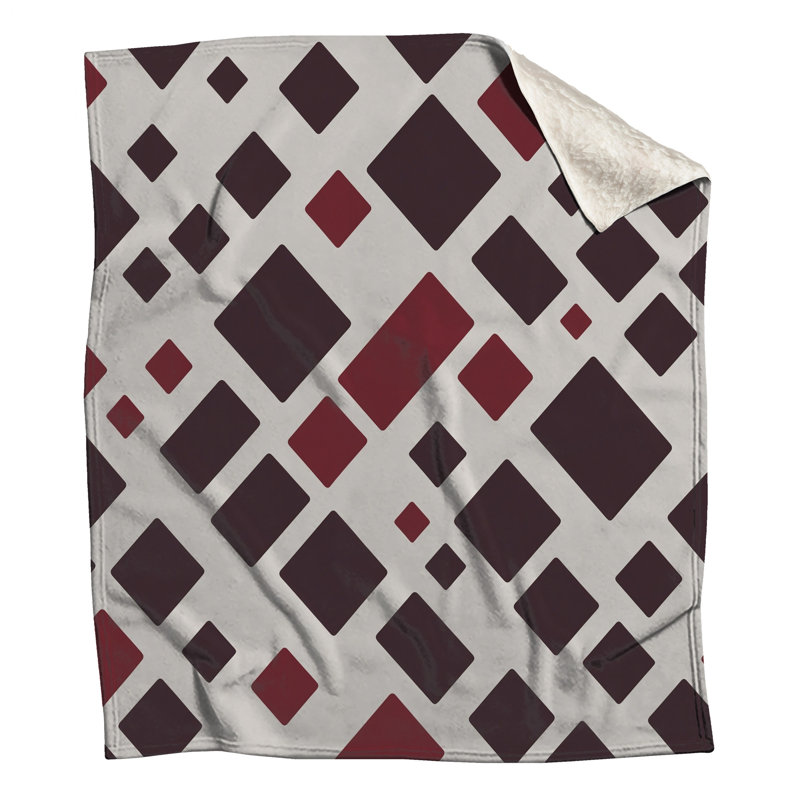 Couvertures rouges et blanches, 60in W x 80in H