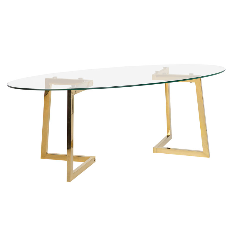 Royston Sled Coffee Table, Gold
