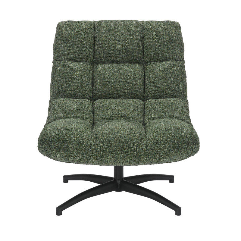 Birkes Upholstered Swivel Accent Chair, Green
