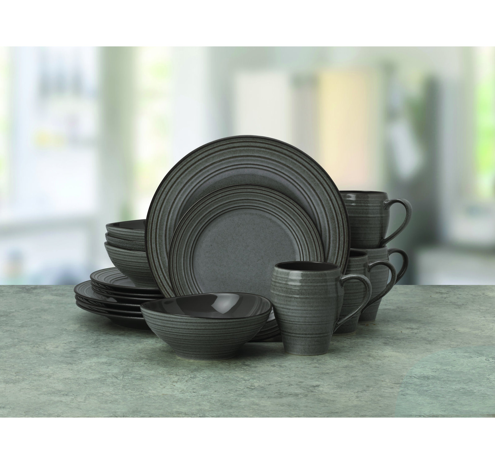 Swirl 16-Piece Dinnerware Set, Service for 4 - Thumbnail 4