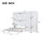 Grand lit escamotable mural avec placard, blanc