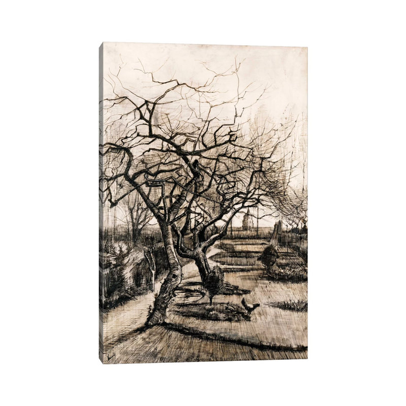 The Parsonage Garden At Nuenen In Winter by Vincent Van Gogh - Wrapped Canvas Print, 101.6 cm H x 66.04 cm W x 1.91 cm D