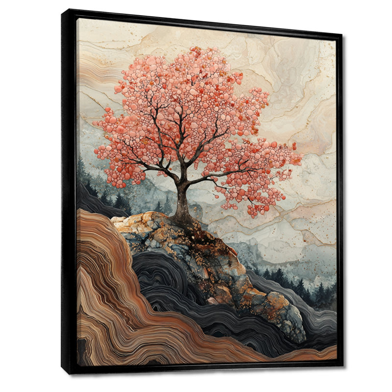 Hillyard - impressions sur toile florales, Noir, noir, noir, noir, Impression encadrée flottante, H 20 po x l 12 po