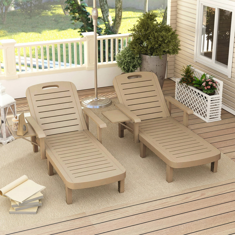 Outdoor Lounge Chair, Khaki