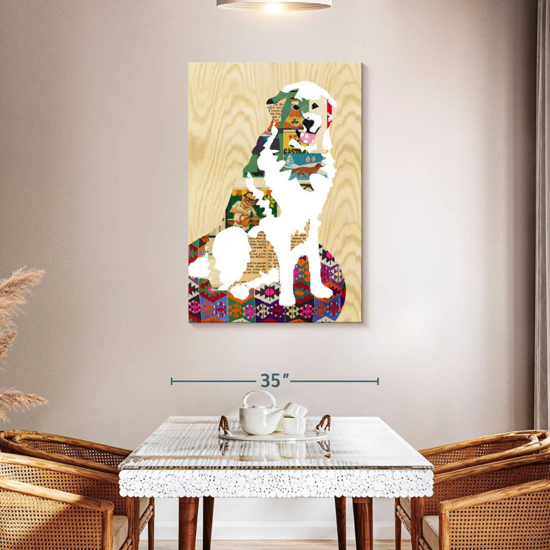 Brampt Collage Pyrenees Dog, 45" H x 30" W