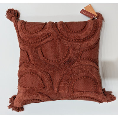 Handwoven Geometric Throw Pillow