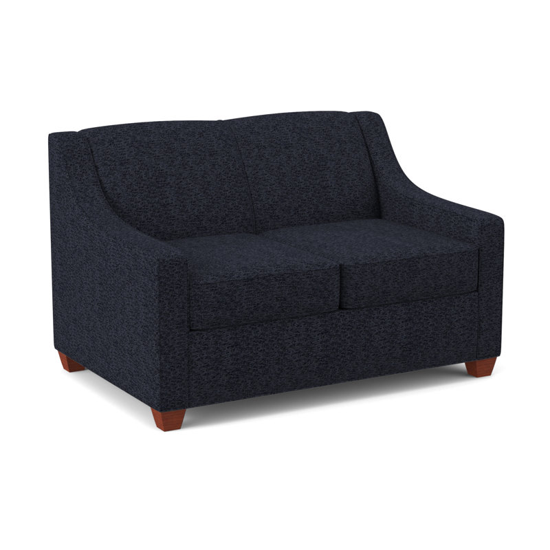 Phillips 52" Square Arm Sofa Bed with Reversible Cushions, BM Cherry, Cardigan Coal