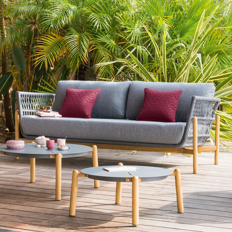Casselton 77 cm W Metal Patio Sofa with Cushions