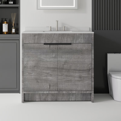 Meuble-lavabo autoportant avec lavabo