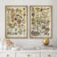 Abstrait botanique champignon rustique, œuvre d'art de cuisine rétro encadrée sur toile 2 pièces, art mural-91069351-91069352