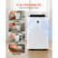 Climatiseur portatif, climatiseur autoportant 4 en 1 ASHRAE (8150 BTU SACC) 12 000 BTU, écran tactile DEL et télécommande, minuterie 24 heures, refroidissement, déshumidificateur, ventilateur, mode veille pour la pièce intérieure