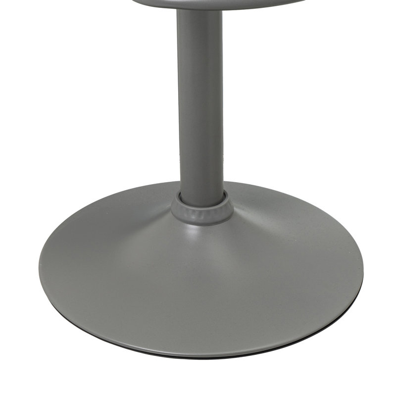 Rhileigh Swivel Upholstered Adjustable Height Counter Stool with Metal Frame, Grey