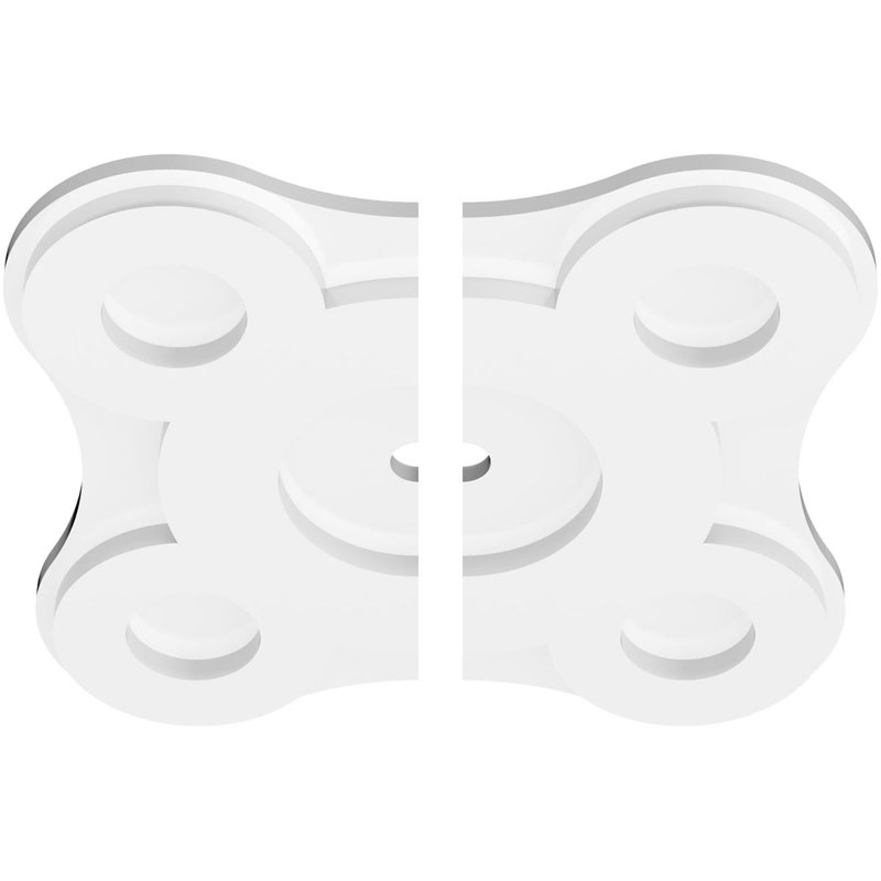 Médaillon de plafond contemporain en PVC de qualité architecturale 34 po x P 5 po x P 11 3/4 po x P 1 po