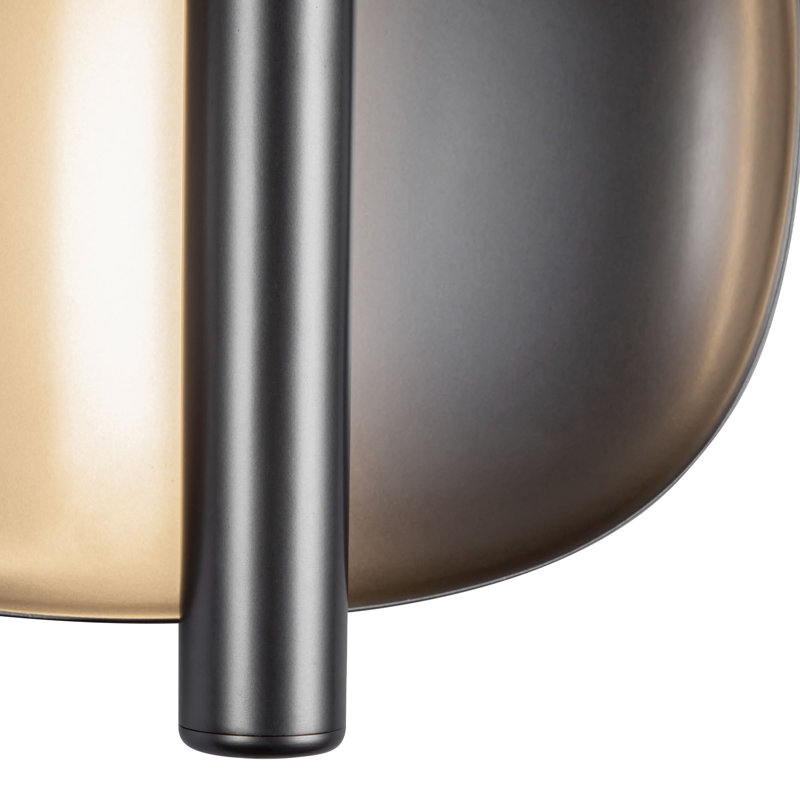 Lustre 9-in White dimmable LED Wall Sconce, Silver