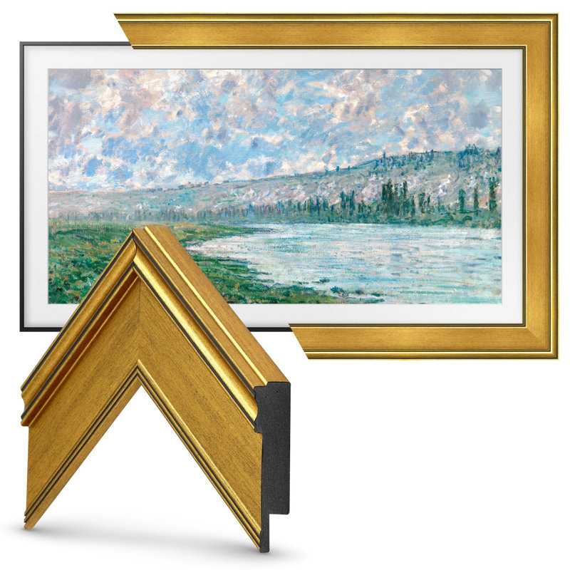Deco TV Frame for Samsung Frame TV and Frame Pro, 43", Antique Gold