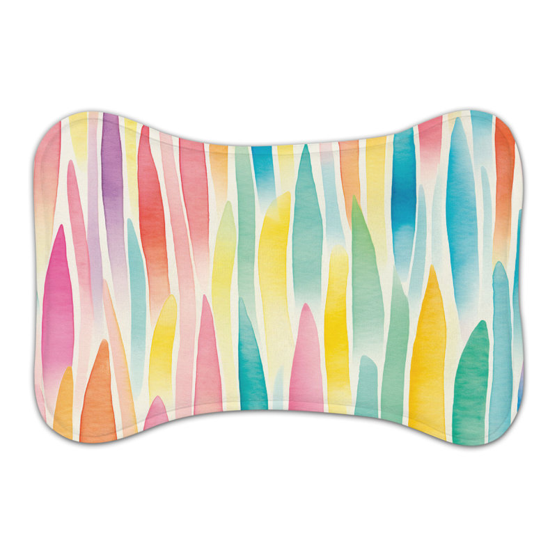 Tapis coloré en forme d'os 1 pièce, Moyen (18 po)