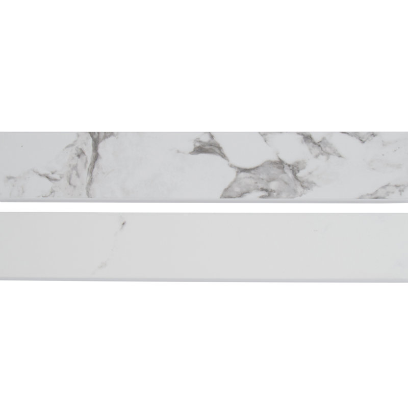 Astoria 3 in. x 18 in. Polished Porcelain Bullnose Tile Trim, Lucio