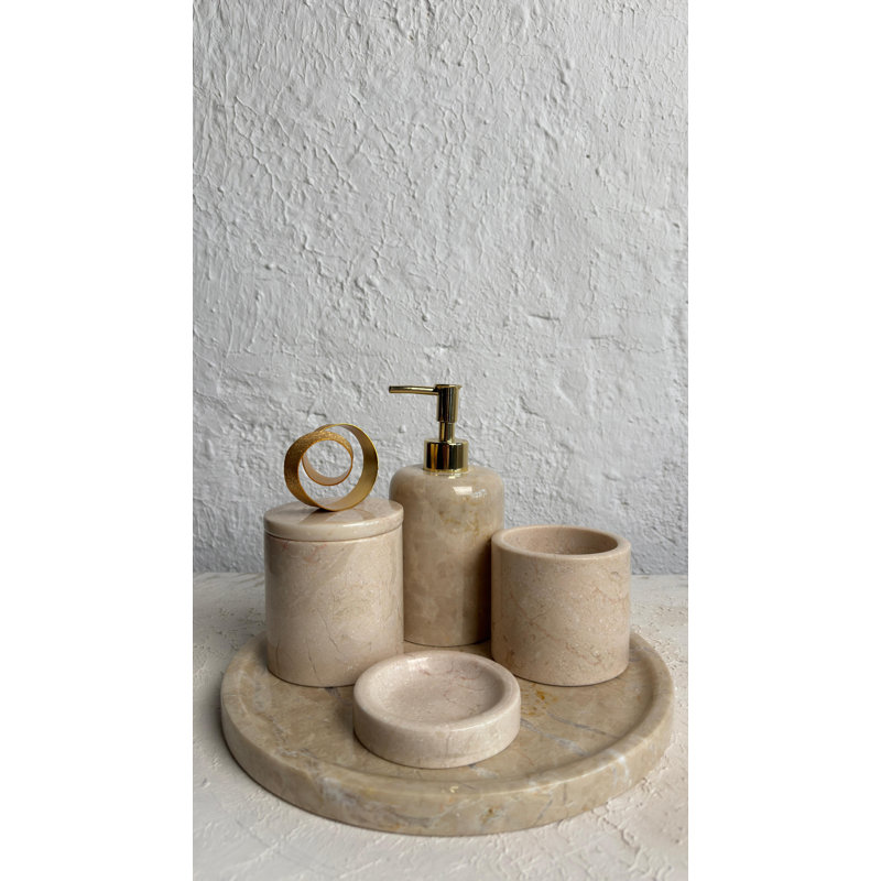 Ensemble de salle de bain cinq pièces, Beige