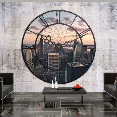 NYC Time Zone 270cm x 350cm Wallpaper